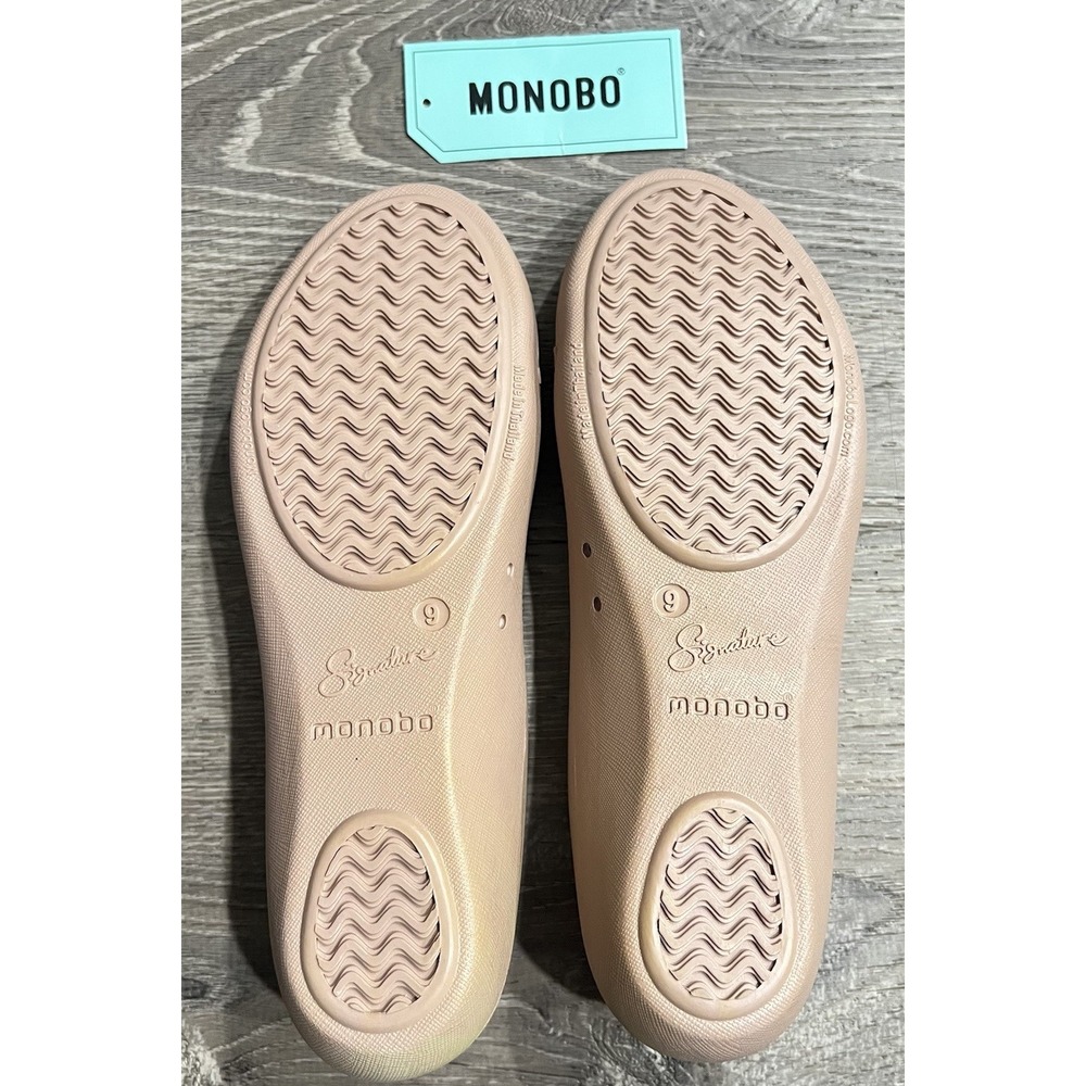 Monobo Flats Women's 9 Nude Color Ballet Flats‎ Round Toe Comfort Slip-On Shoes - Picture 2 of 9